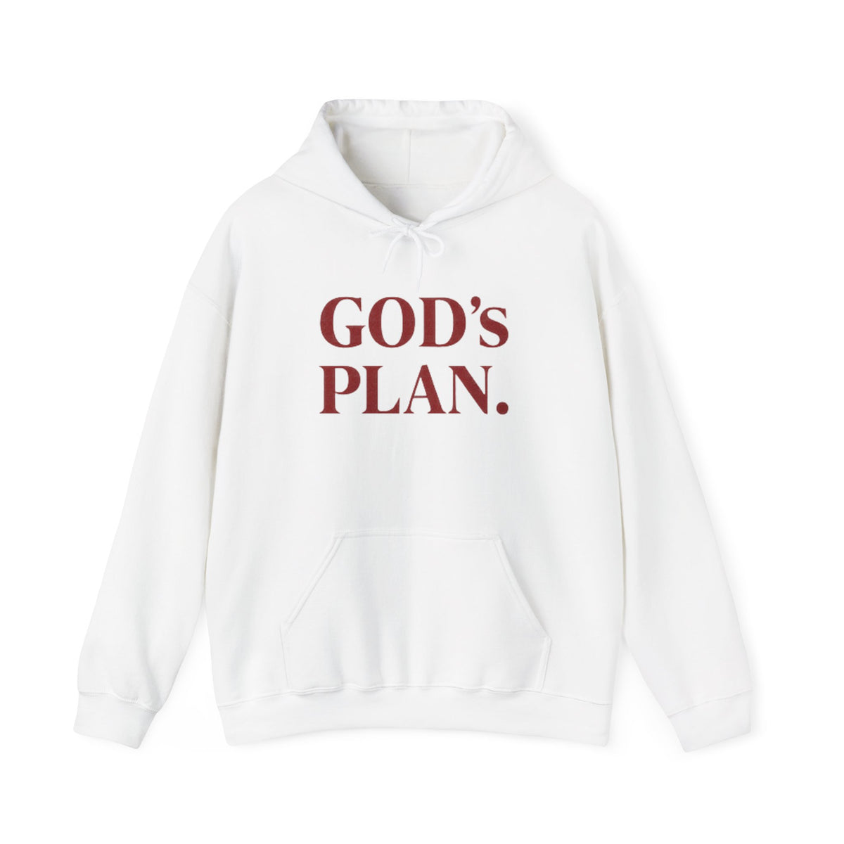 God's Plan Hoodie — Faith-Inspired White Pullover