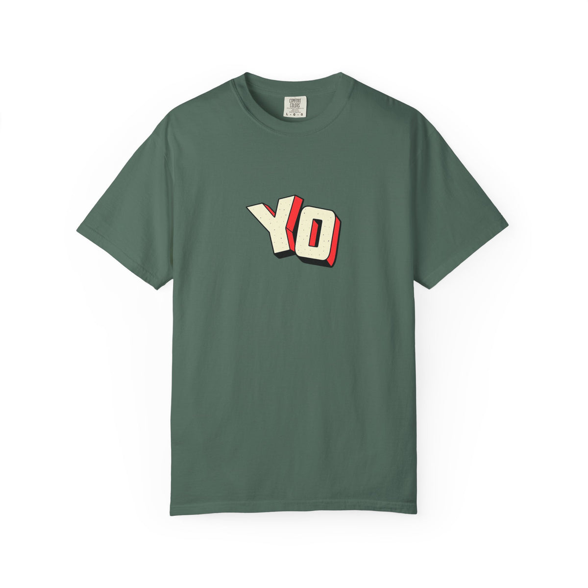Yo Graphic T-Shirt — Retro 3D Lettering Tee