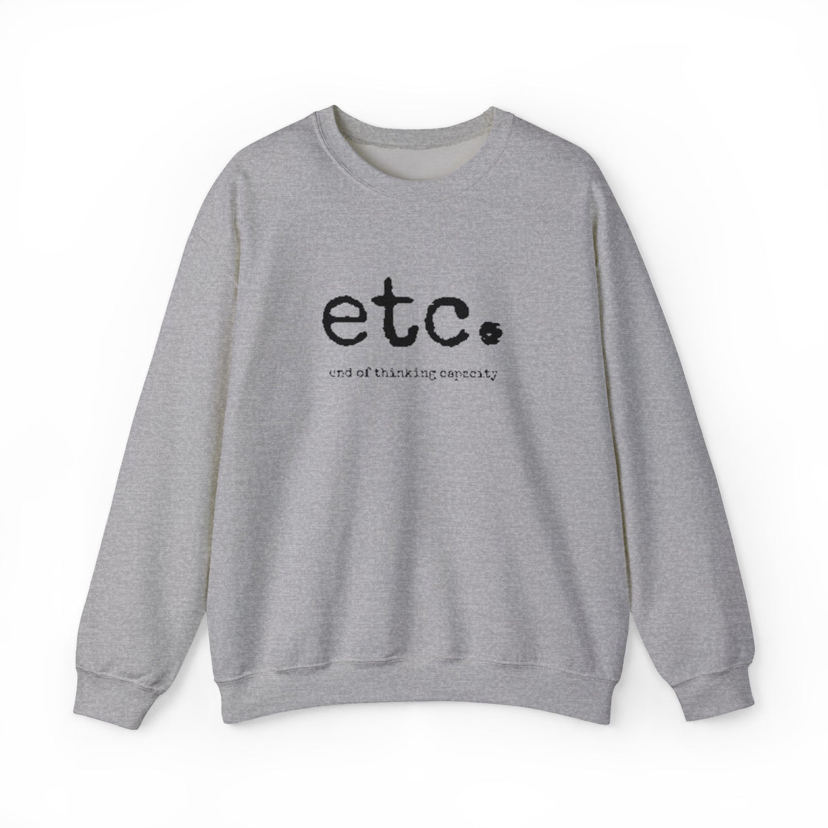 Crewneck Sweatshirt – Minimal 'etc.' Script Logo Casual Pullover