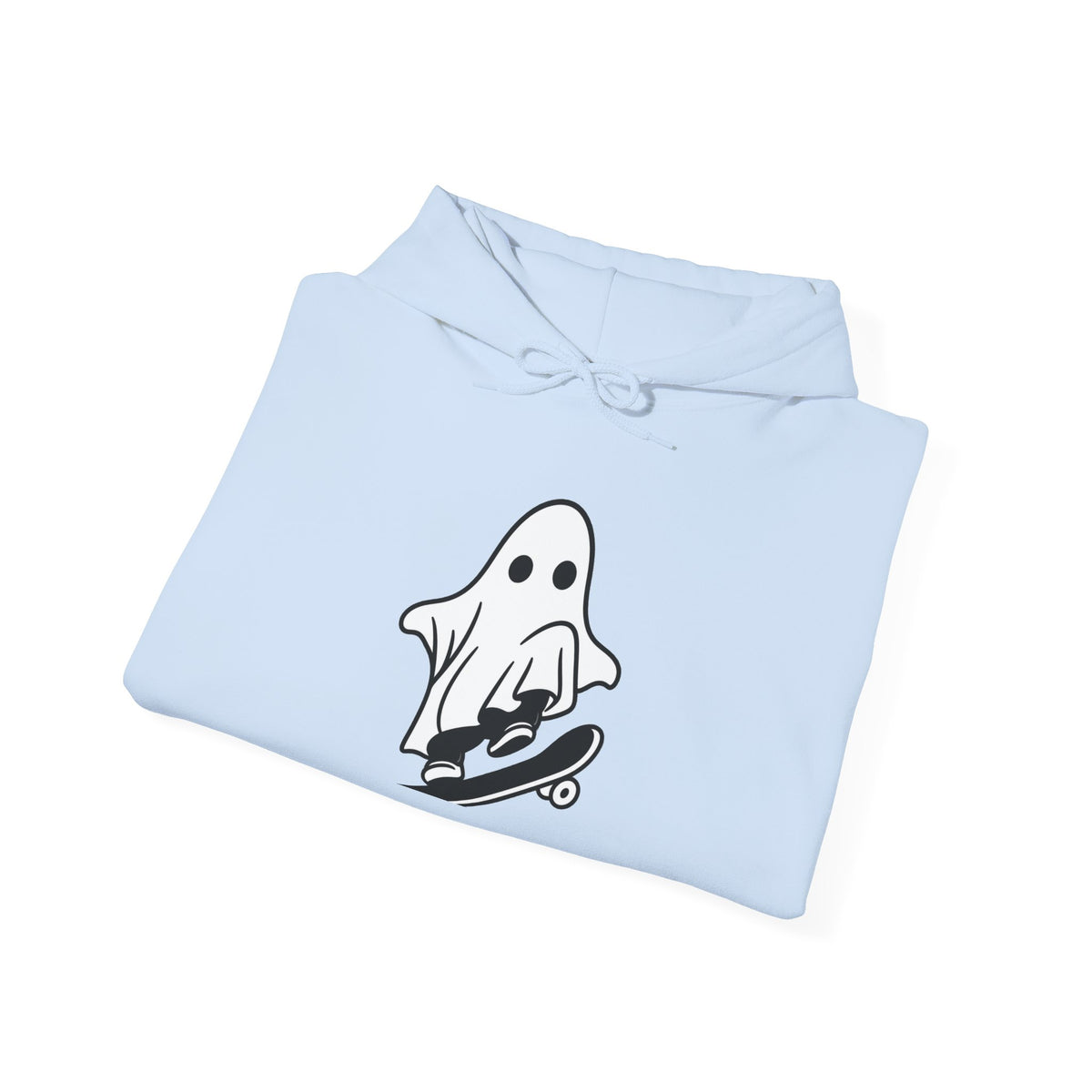 Ghost Skateboard Hoodie — Cute Skateboarding Ghost Graphic Sweatshirt