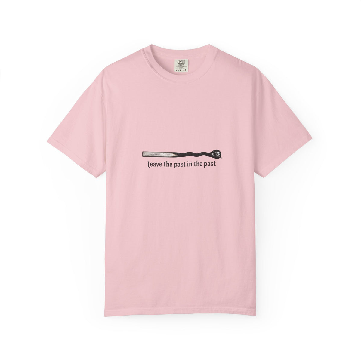 T-Shirt — Minimal Smoking Pipe Graphic “Leave the Past in the Past”