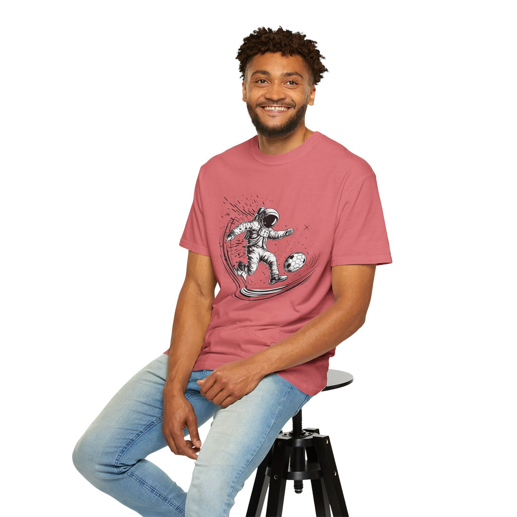 Astronaut Soccer T-Shirt — Space Football Graphic Tee