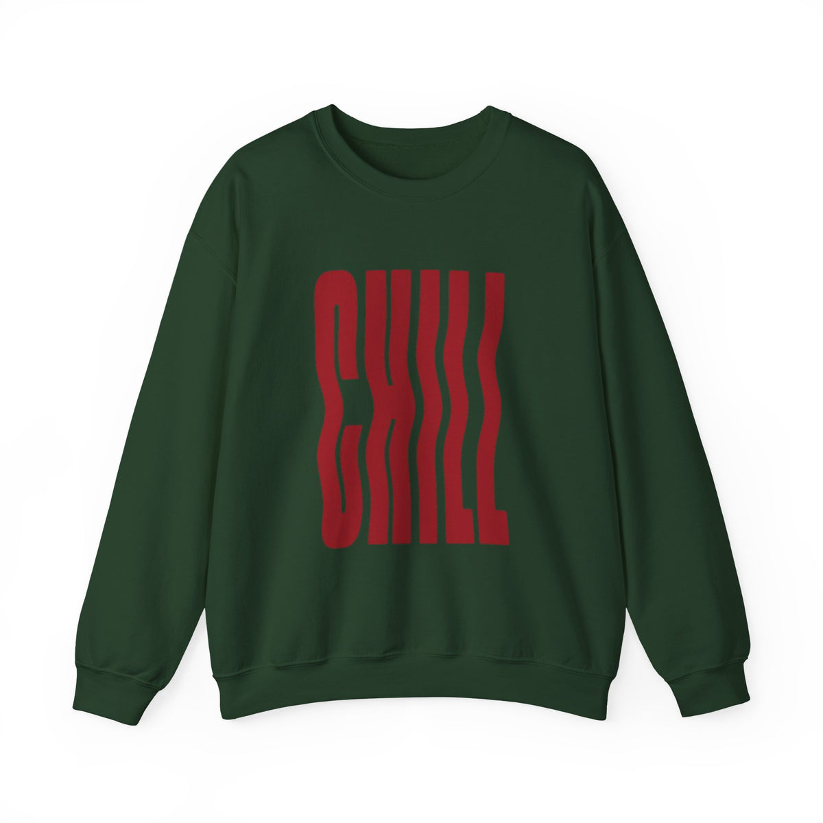 Chill Distorted Text Crewneck Sweatshirt