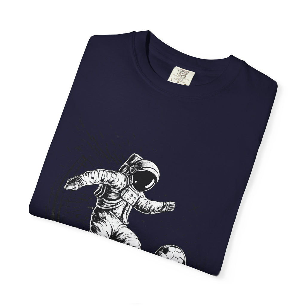 Astronaut Soccer T-Shirt — Space Football Graphic Tee