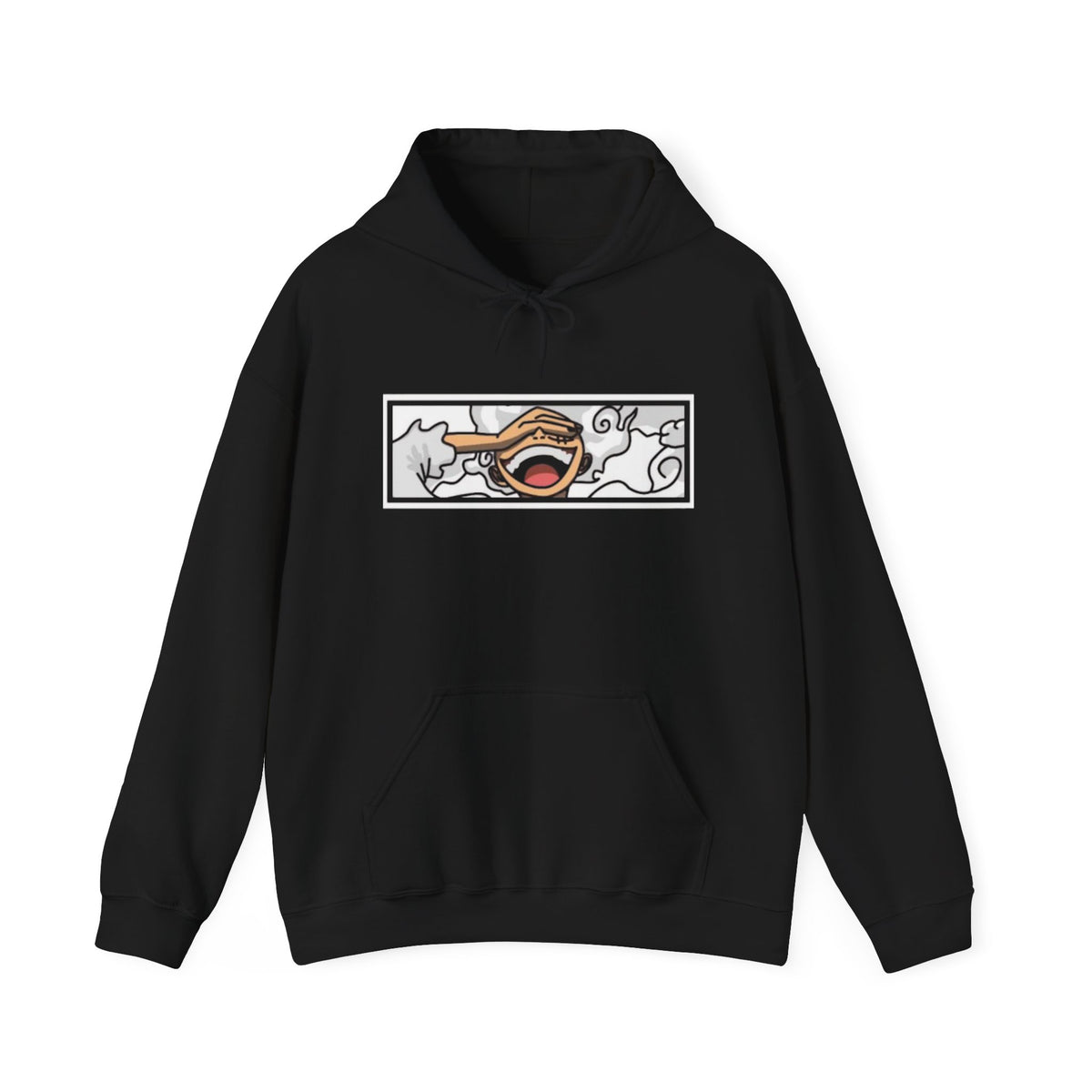 Laughing Mouth Graphic Hoodie — Anime Smile Streetwear Hoodie