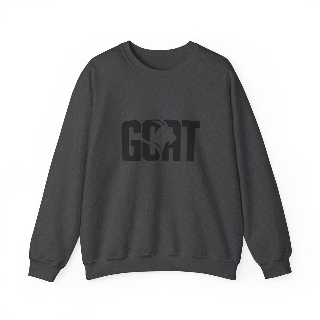 GOAT Graphic Sweatshirt — Athletic "GOAT" Logo Crewneck for Sports Fans