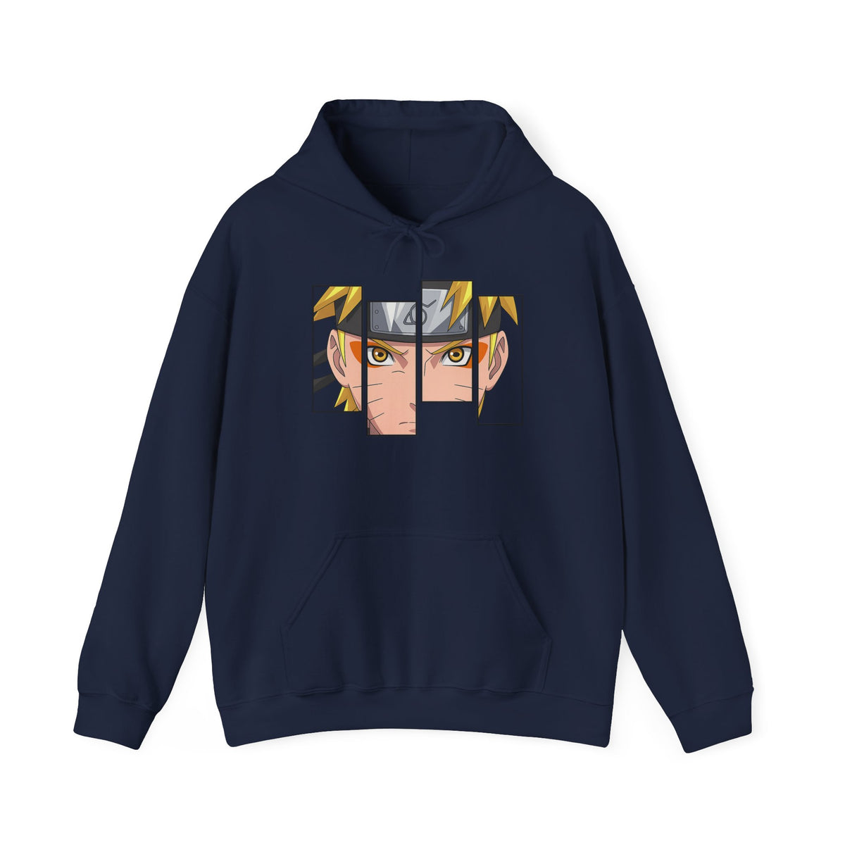 Anime Eyes Split-Panel Hoodie
