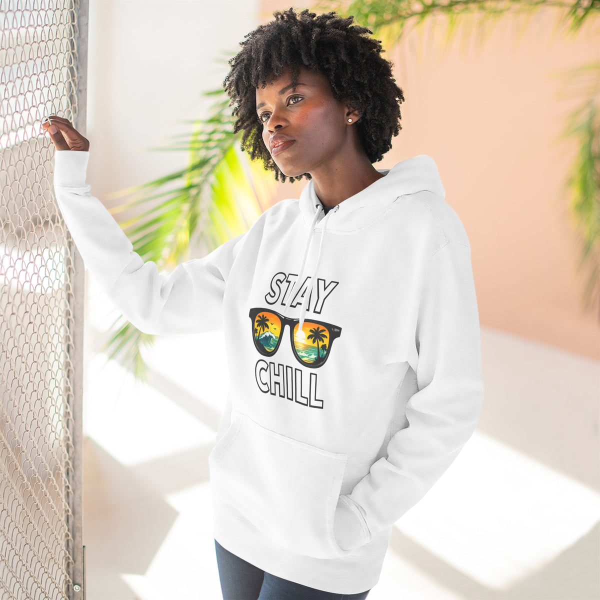 Stay Chill Sunglasses Hoodie — Casual Beach Vibe Pullover