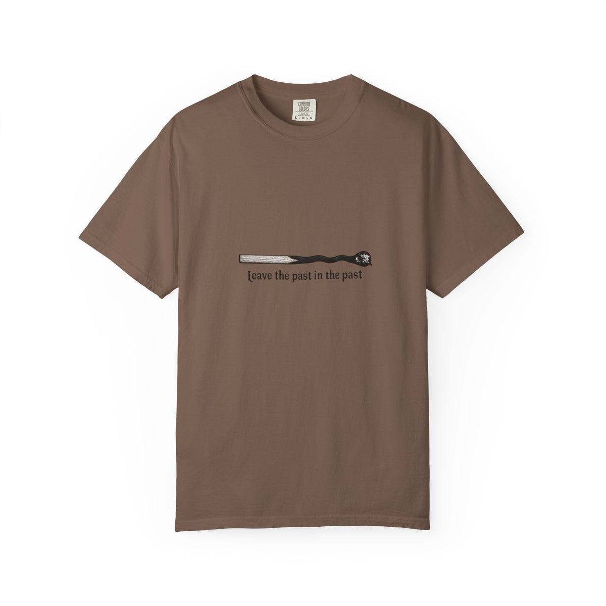T-Shirt — Minimal Smoking Pipe Graphic “Leave the Past in the Past”