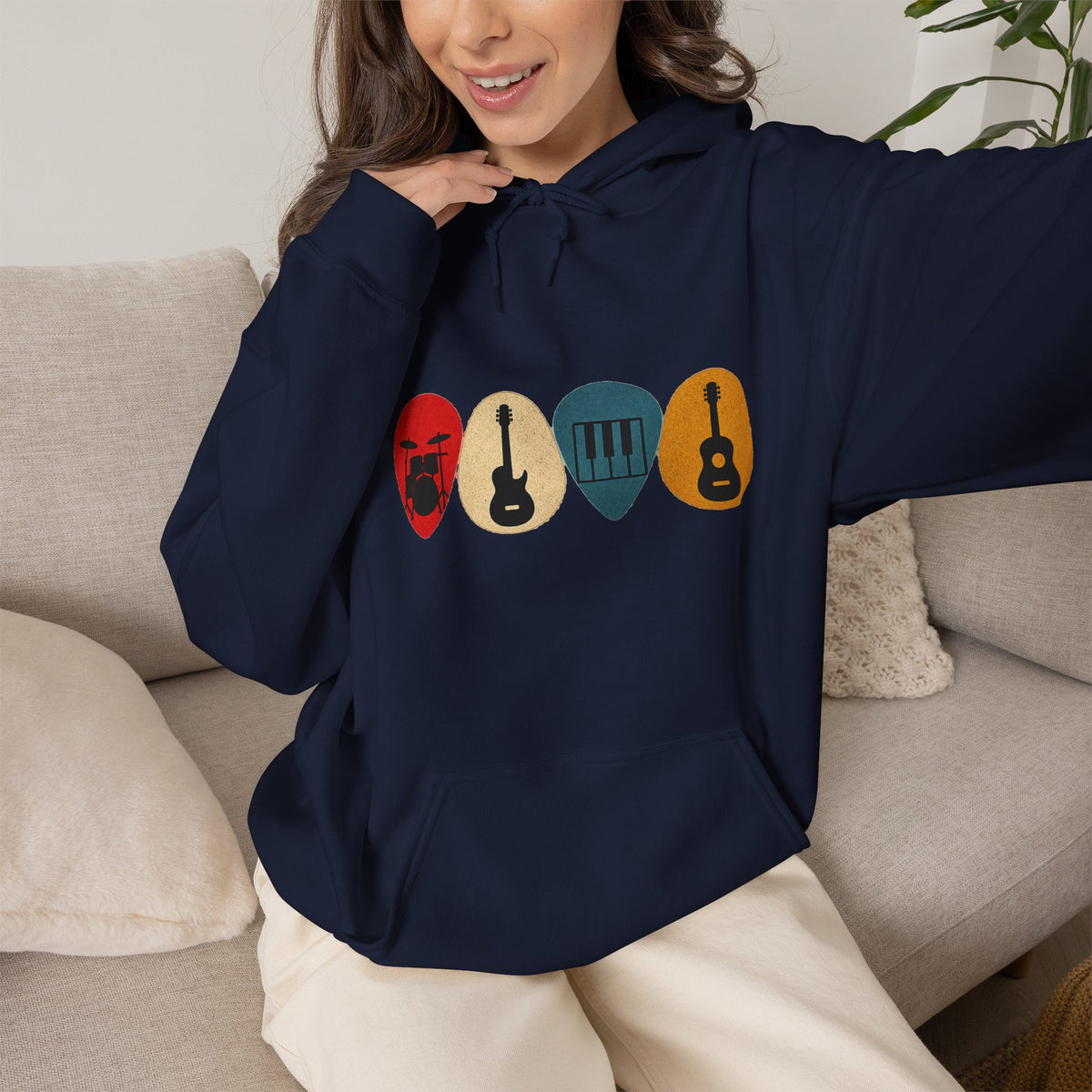 Guitar Picks Graphic Hoodie