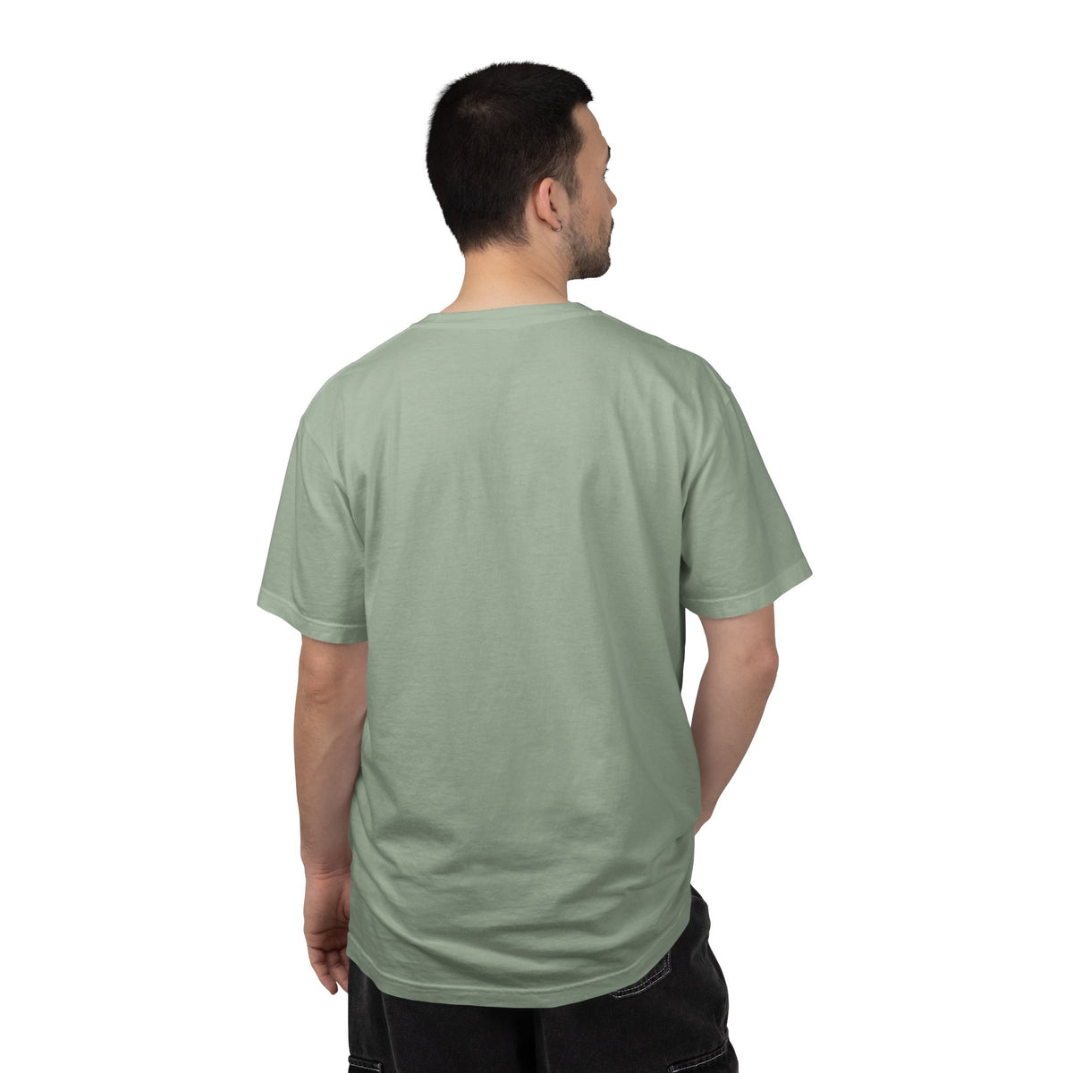 Sunset Minimalist T-Shirt — Red Sun Over Wavy Lines Tee