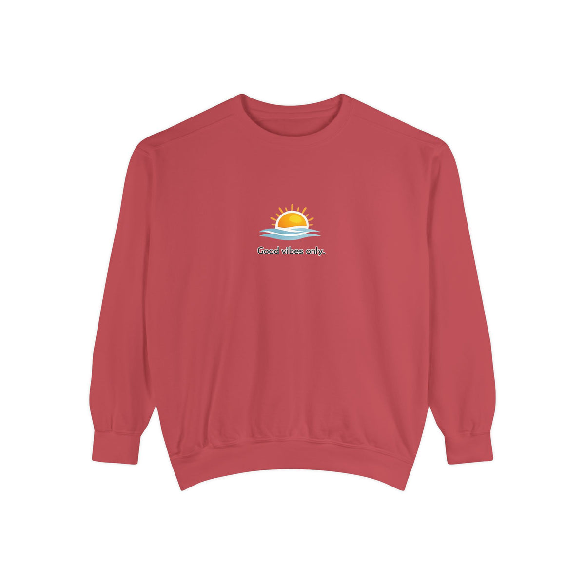 Good Vibes Only Sweatshirt — Sunrise Graphic Cozy Pullover