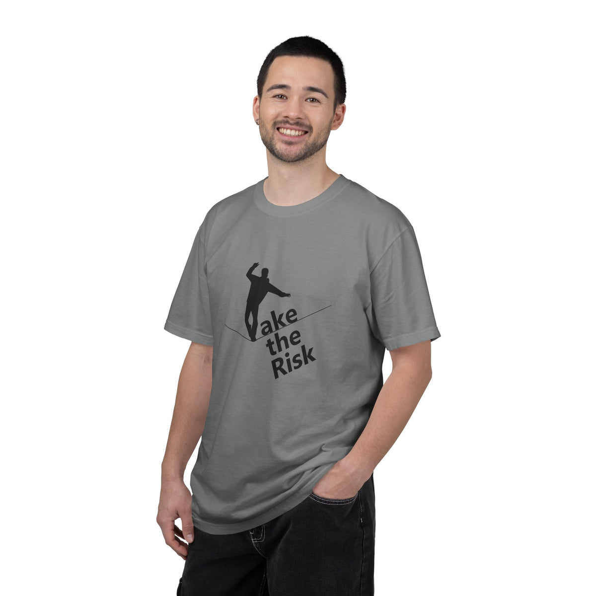 Take the Risk T-Shirt — Tightrope Silhouette Motivational Tee