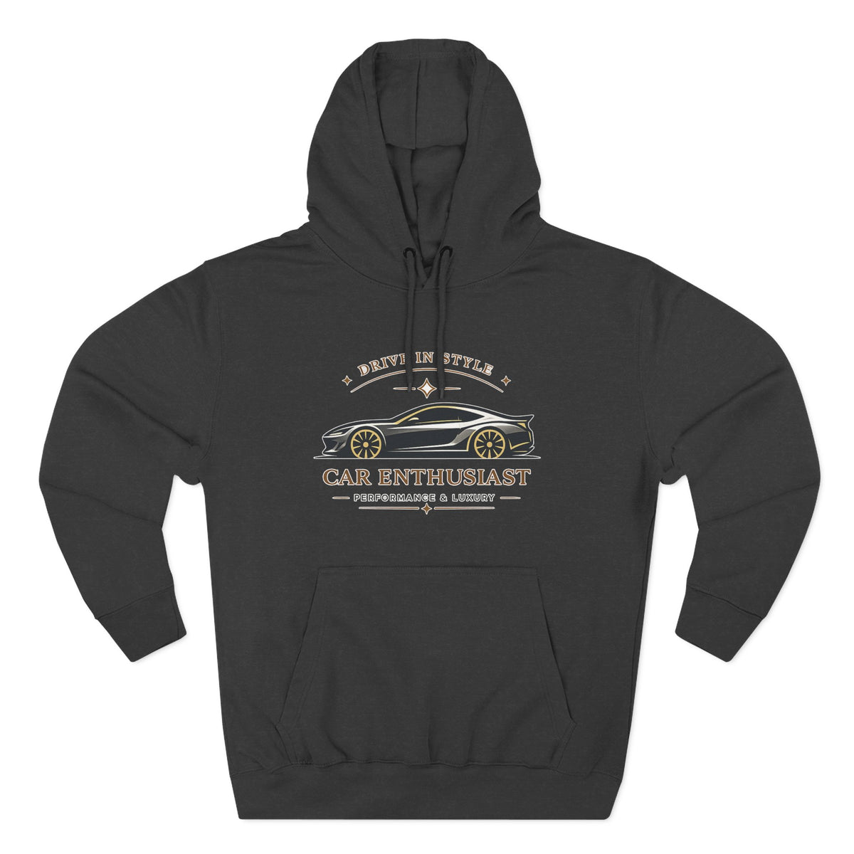 Car Enthusiast Hoodie — Vintage Sports Car Graphic, 'Drive in Style' Casual Pullover