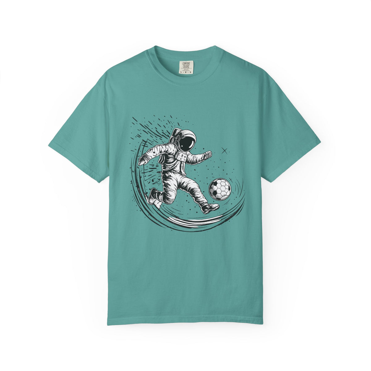 Astronaut Soccer T-Shirt — Space Football Graphic Tee