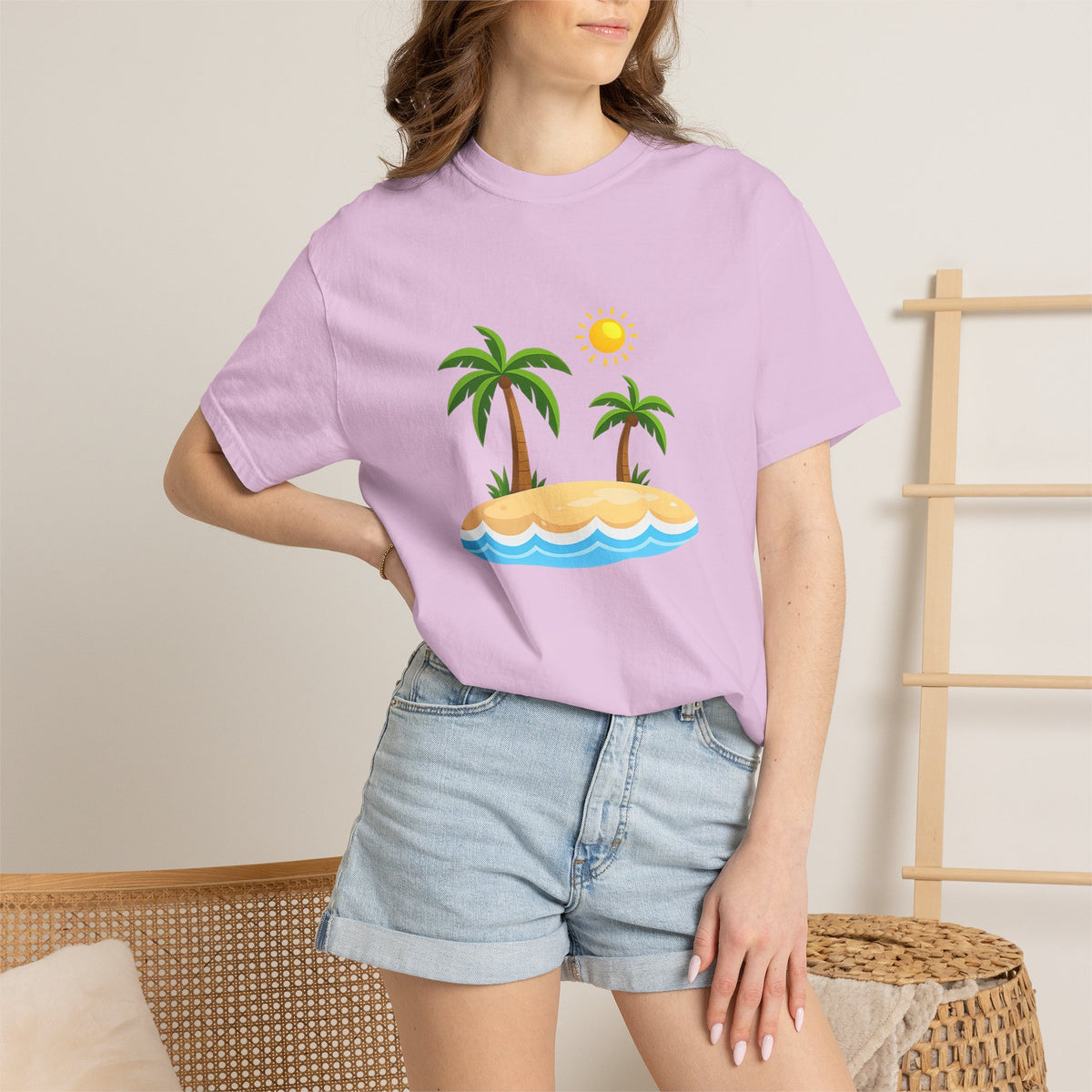 Island Paradise T-Shirt — Tropical Palm Tree Beach Graphic