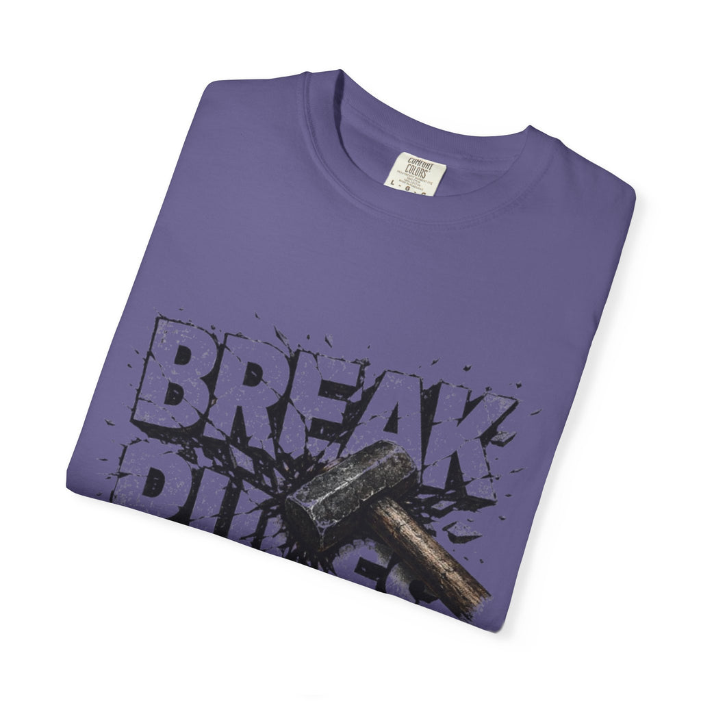 Break Rules T-Shirt — Graphic 'Break Rules' Design with Hammer