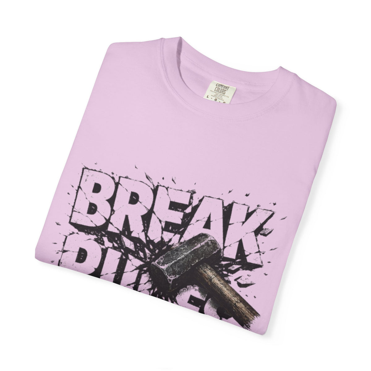 Break Rules T-Shirt — Graphic 'Break Rules' Design with Hammer