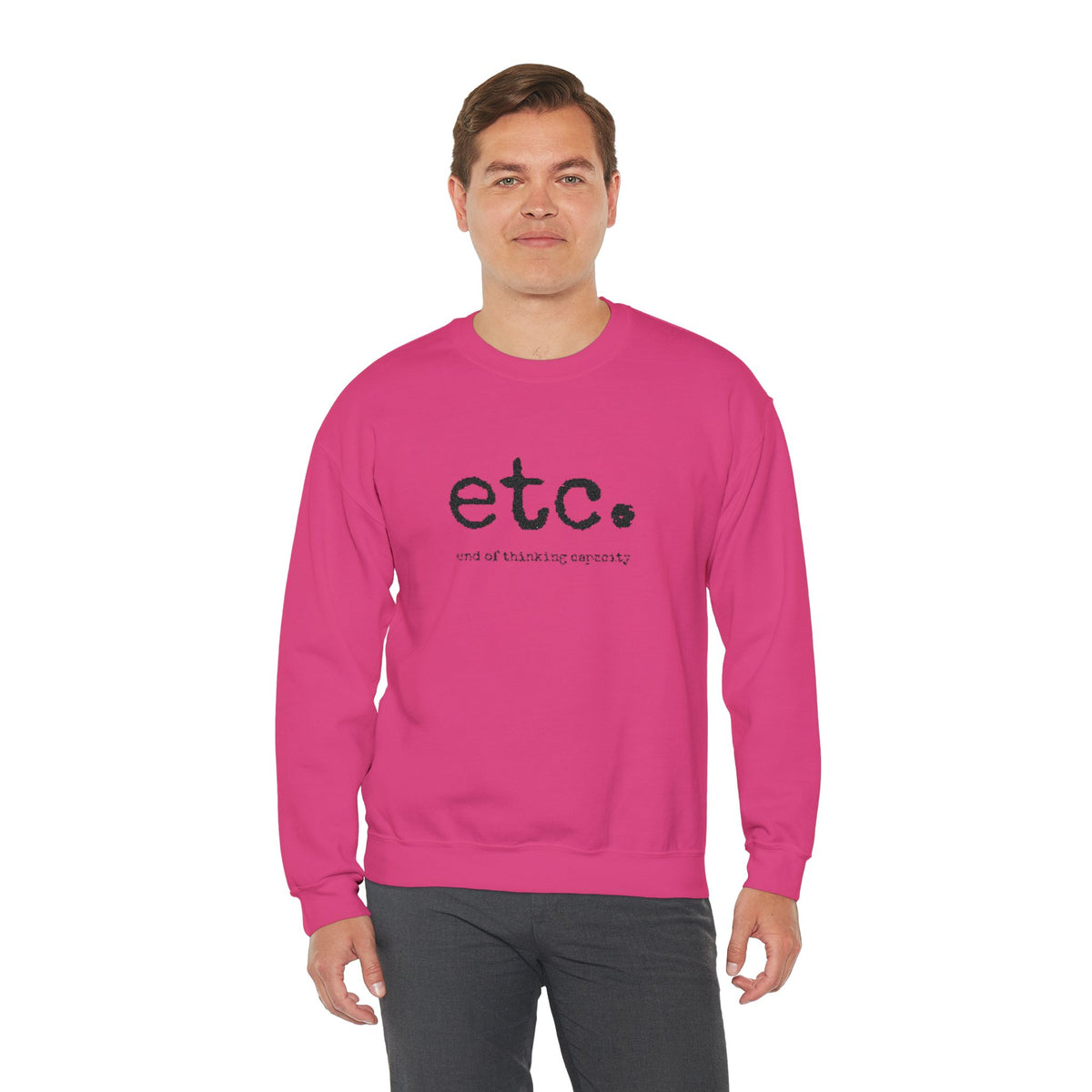 Crewneck Sweatshirt – Minimal 'etc.' Script Logo Casual Pullover