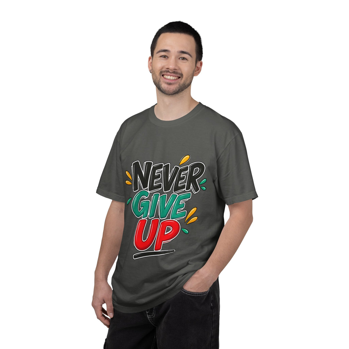 Never Give Up T-Shirt — Motivational Graphic Tee