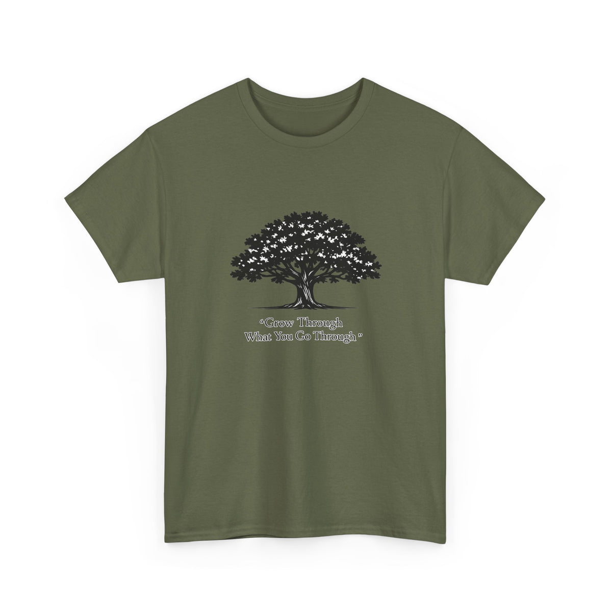 Tree of Growth T-Shirt — "Grow Through What You Go Through" Inspirational Tee
