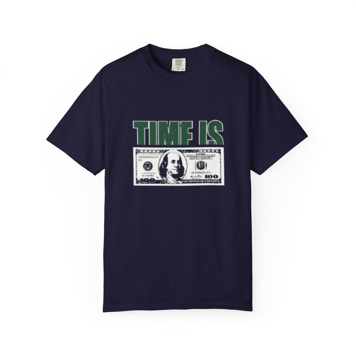 Money Vibe T-Shirt — "TIME IS" Graphic Dollar Bill Tee