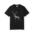 Geometric Stag T-Shirt — Black Polygon Deer Graphic Tee