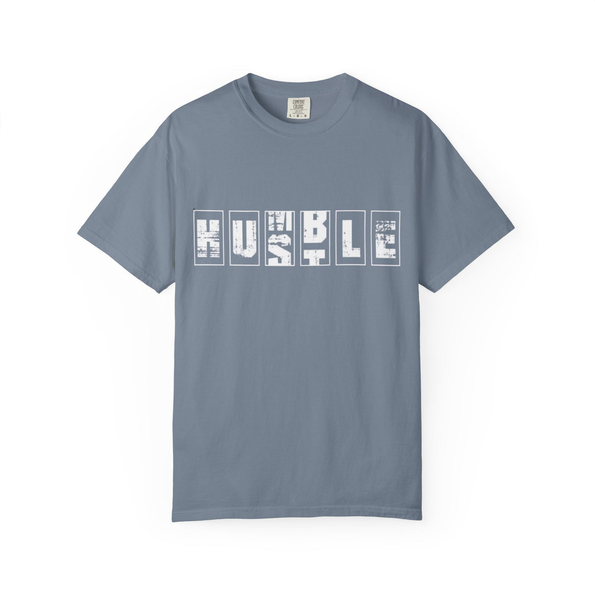 Hustle Block Letter T-Shirt — Vintage Graphic Tee with 'HUSTLE' Design