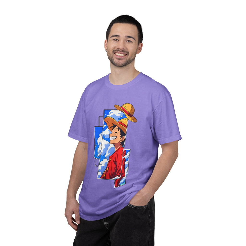 Anime Straw Hat Crew T-Shirt — Luffy Smiling Sky Graphic Tee