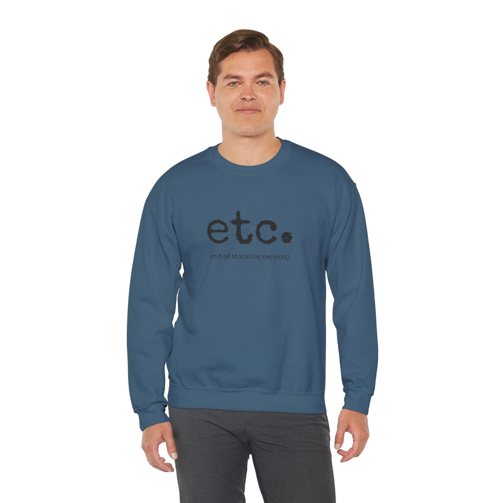 Crewneck Sweatshirt – Minimal 'etc.' Script Logo Casual Pullover