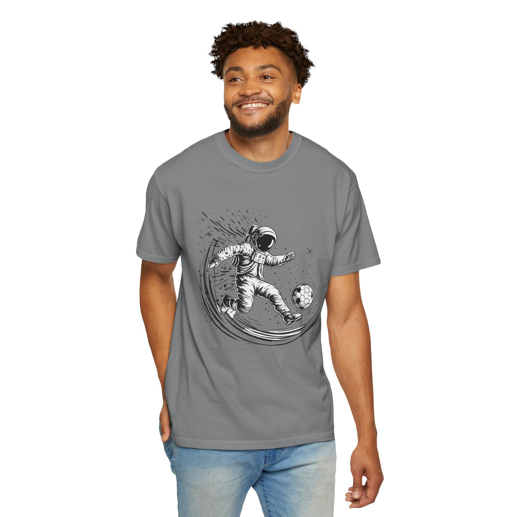 Astronaut Soccer T-Shirt — Space Football Graphic Tee
