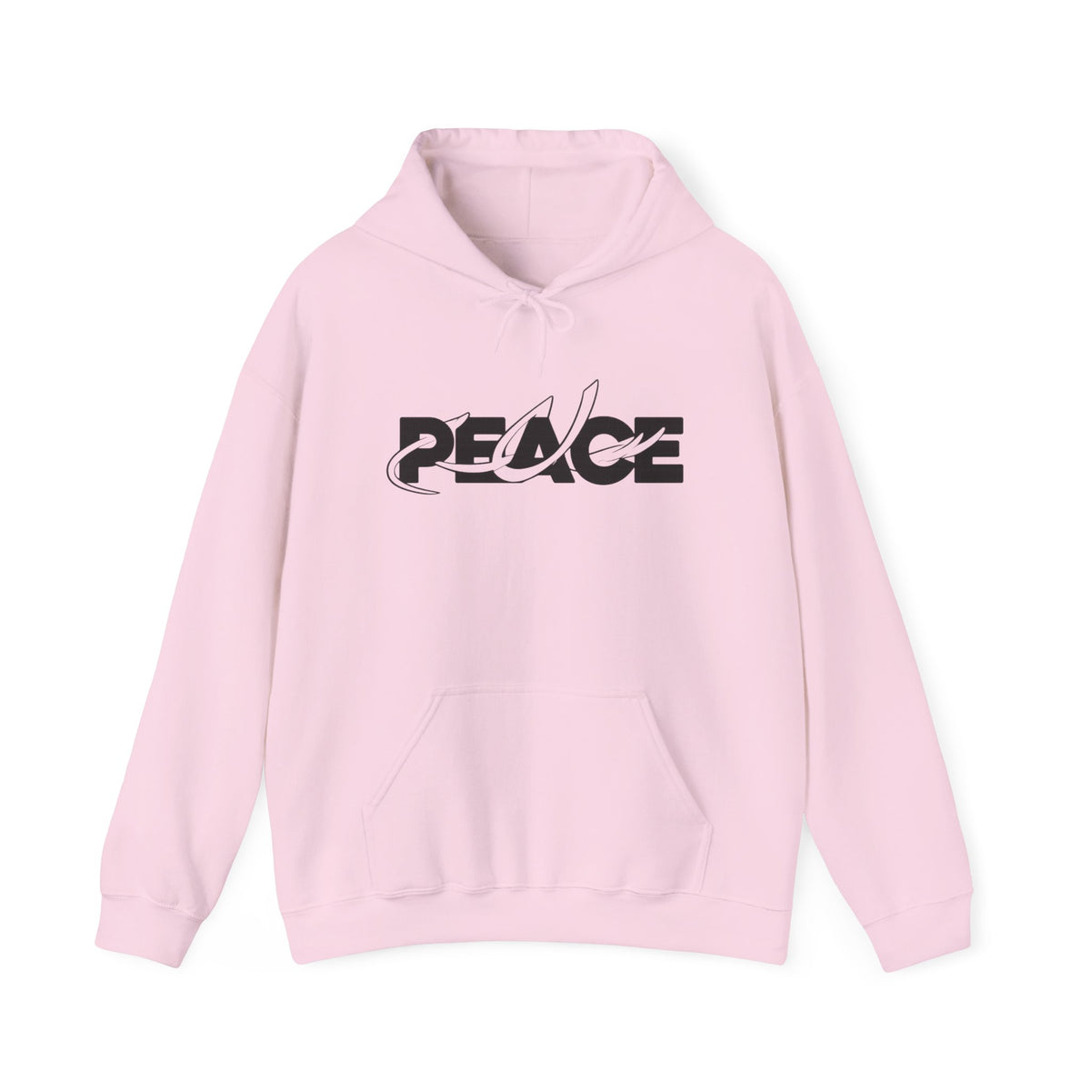 Peace Logo Hoodie — Minimal Black & White Peace Graphic Pullover