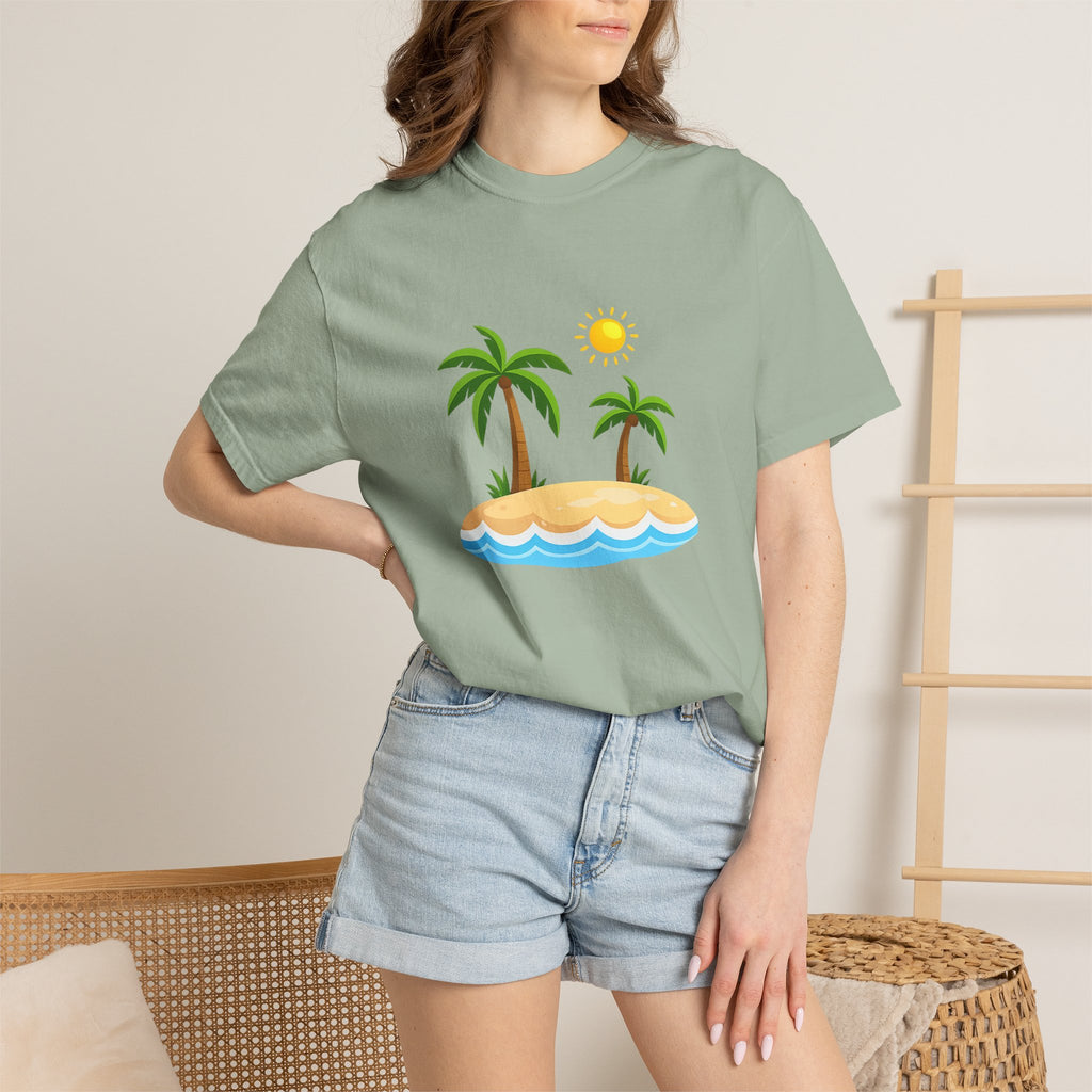 Island Paradise T-Shirt — Tropical Palm Tree Beach Graphic