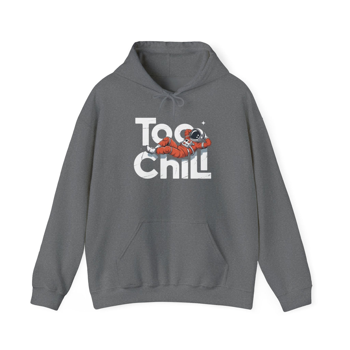 Too Chill Astronaut Hoodie — Retro Space Graphic Pullover