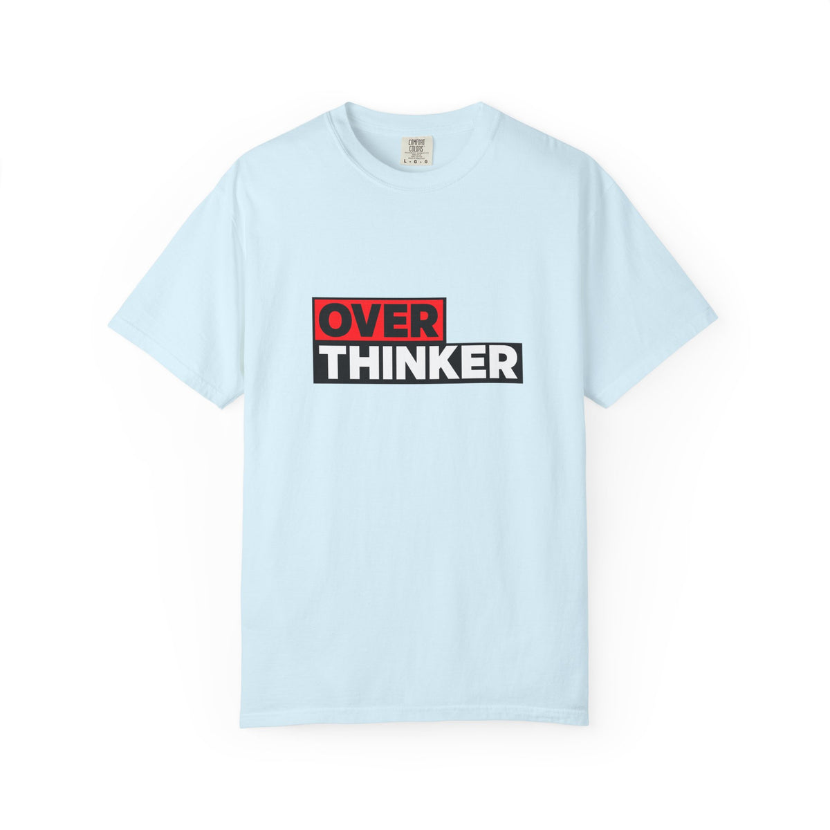 Overthinker Graphic T-Shirt — Bold Red & Black Text Tee