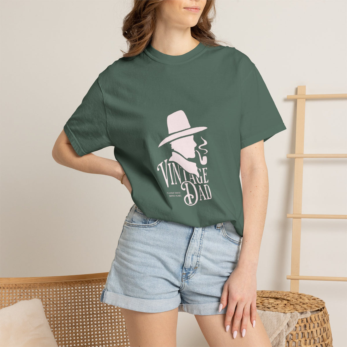 Vintage Dad graphic tee | Retro hat & pipe design