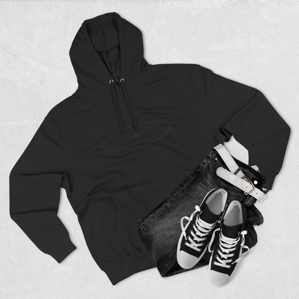 Minimal Orbit Hoodie — Simple Space Graphic Pullover