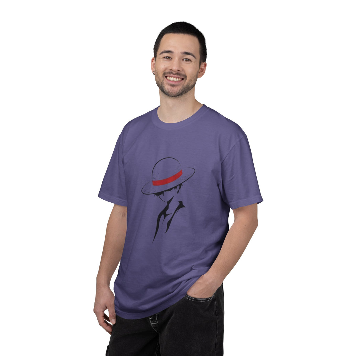 Minimal Straw Hat Silhouette T-Shirt