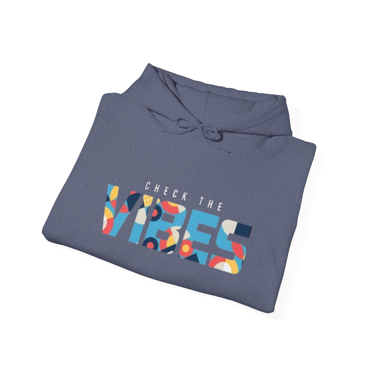 Check The Vibes Hoodie – Colorful Retro Graphic Pullover