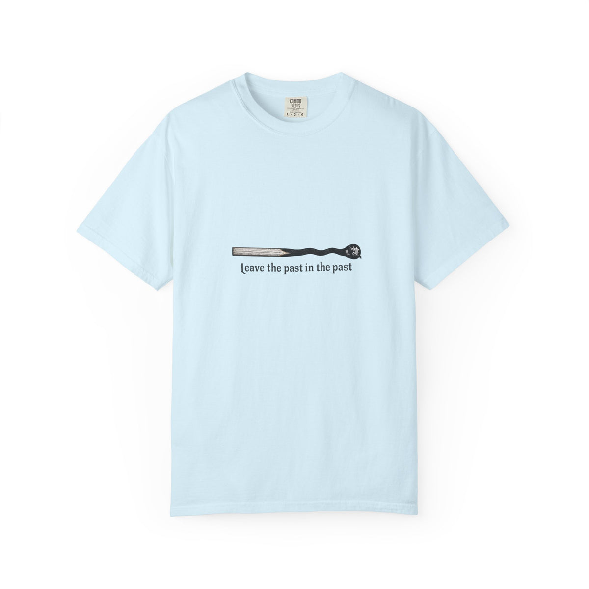 T-Shirt — Minimal Smoking Pipe Graphic “Leave the Past in the Past”