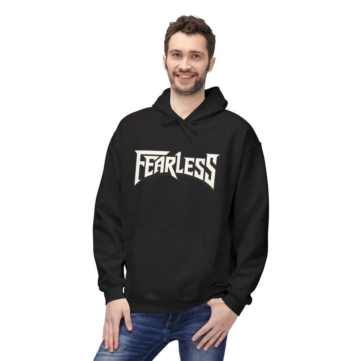 Fearless Graphic Hoodie — Bold Retro Logo Pullover