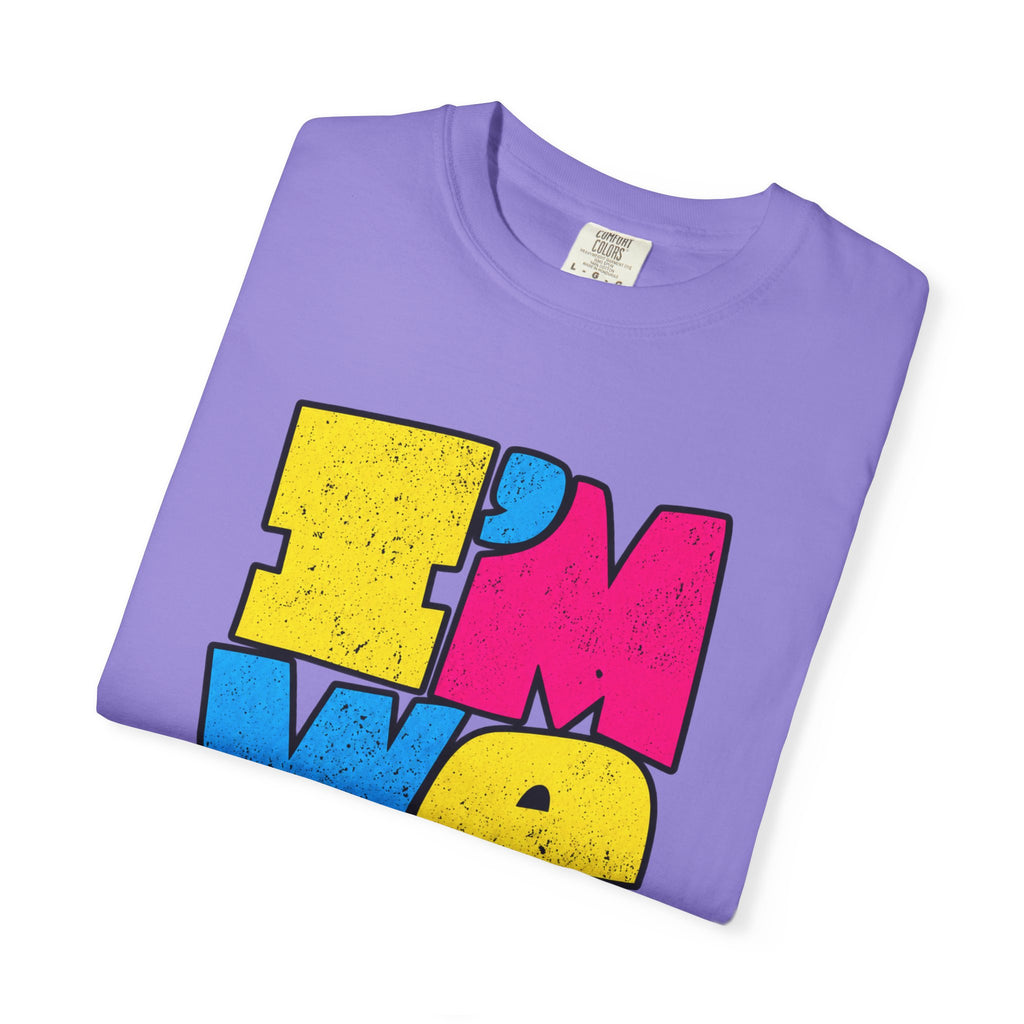 "I'M WEIRD" Colorblock Graphic T-Shirt — Retro Pop Statement Tee