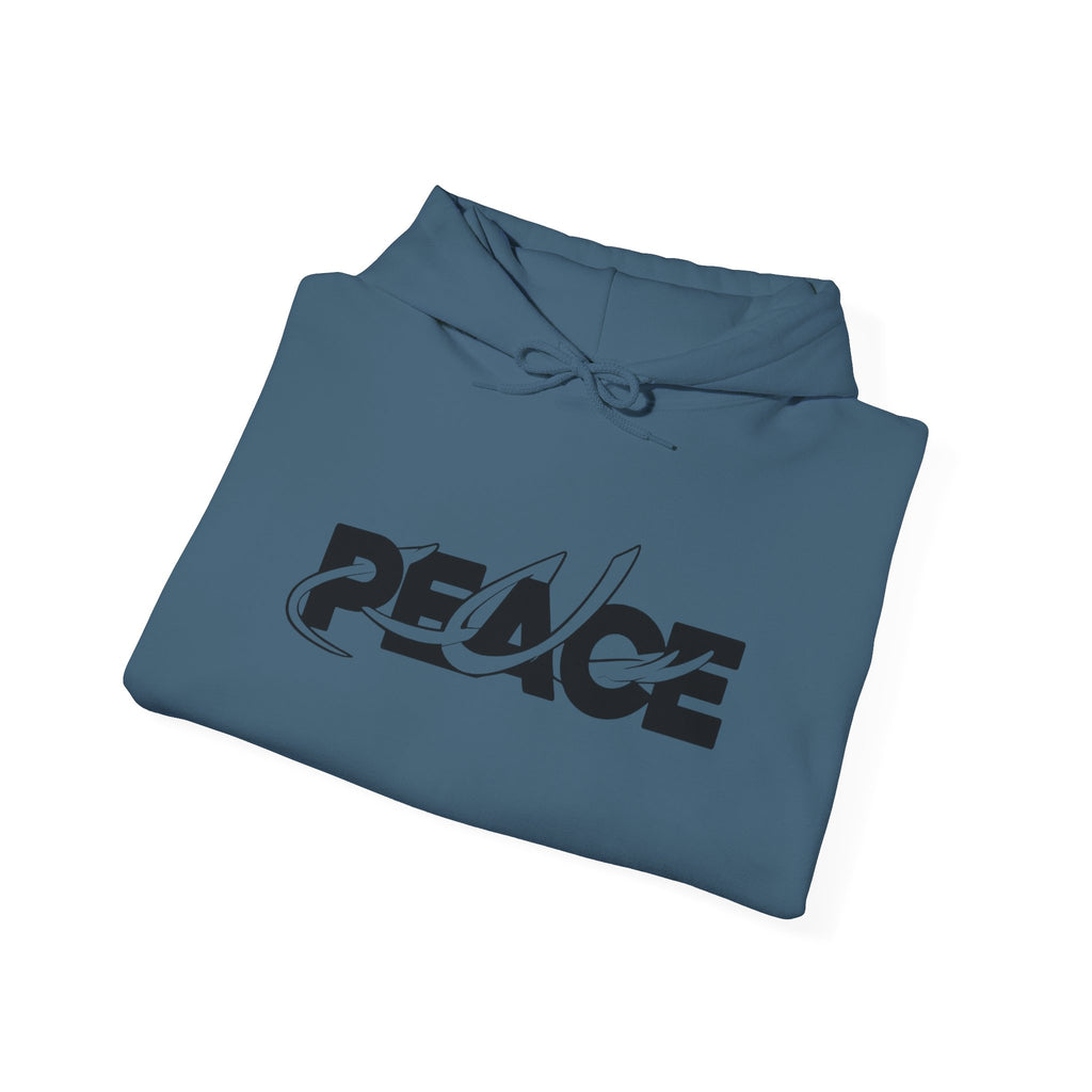 Peace Logo Hoodie — Minimal Black & White Peace Graphic Pullover