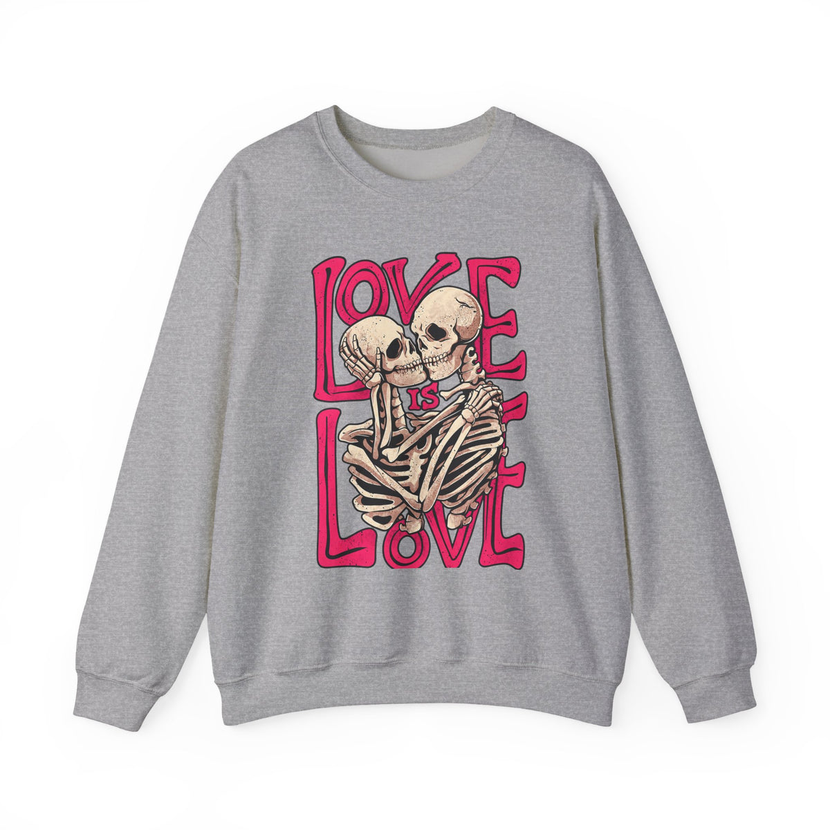 Skeleton Couple 'Love Is Love' Crewneck Sweatshirt
