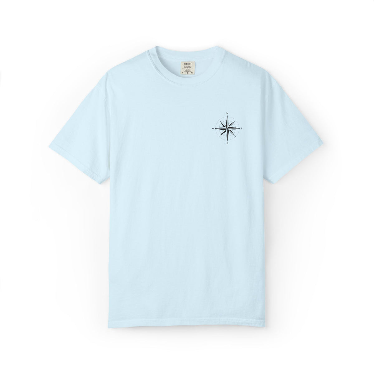 Compass Rose Pocket T-Shirt — Minimal Nautical Graphic Tee