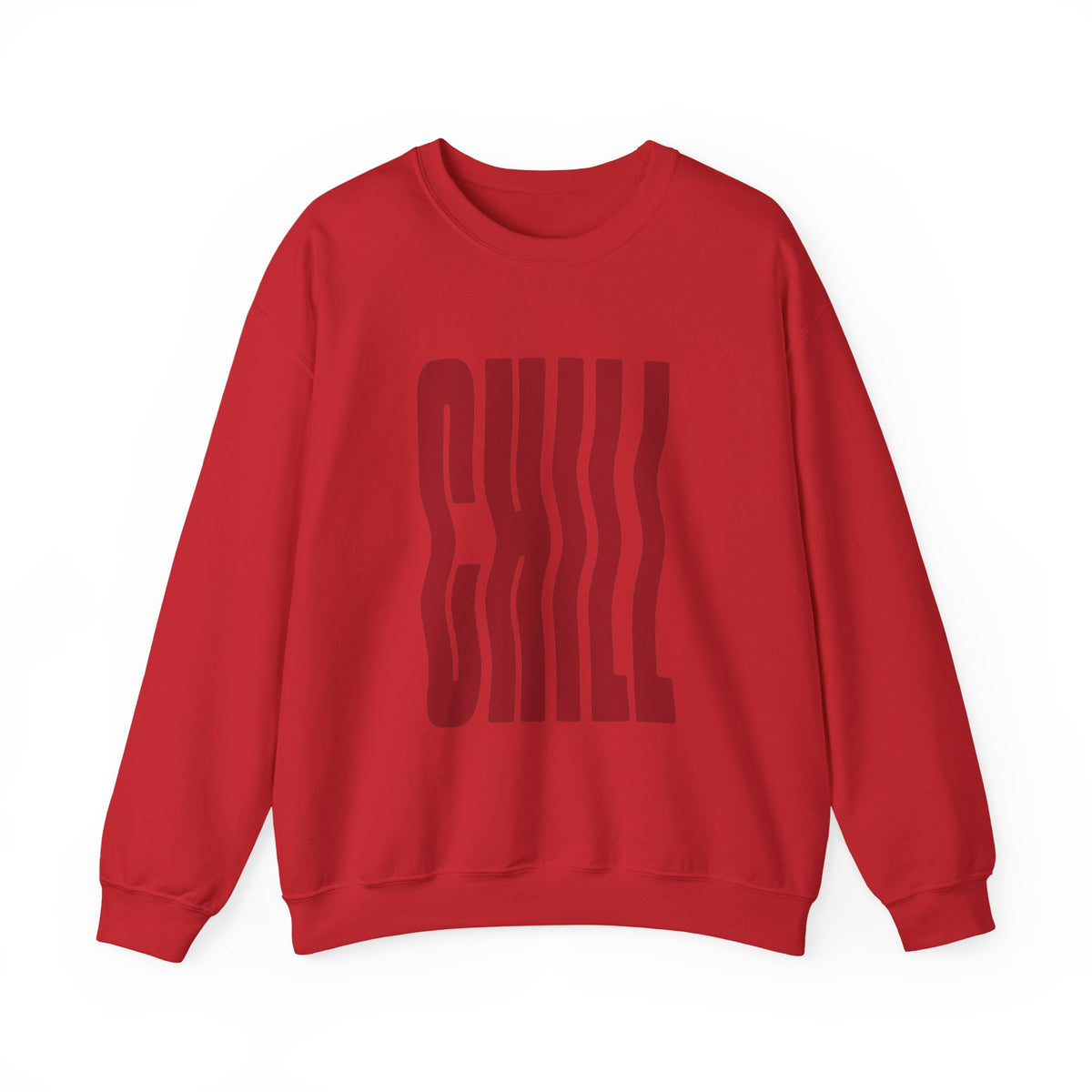 Chill Distorted Text Crewneck Sweatshirt