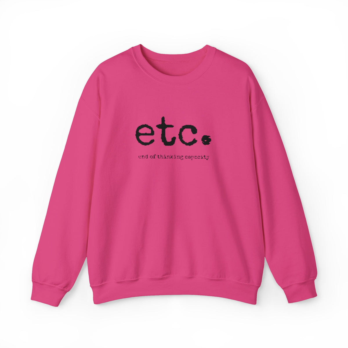 Crewneck Sweatshirt – Minimal 'etc.' Script Logo Casual Pullover