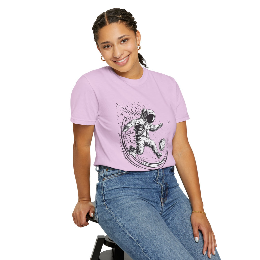 Astronaut Soccer T-Shirt — Space Football Graphic Tee