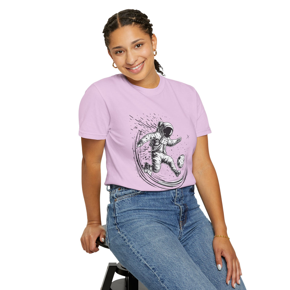 Astronaut Soccer T-Shirt — Space Football Graphic Tee