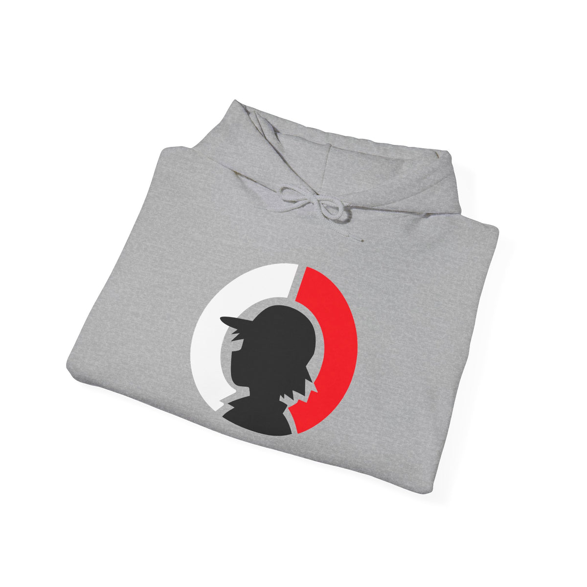 Detective Silhouette Hoodie – Minimal Red Moon Mystery Graphic